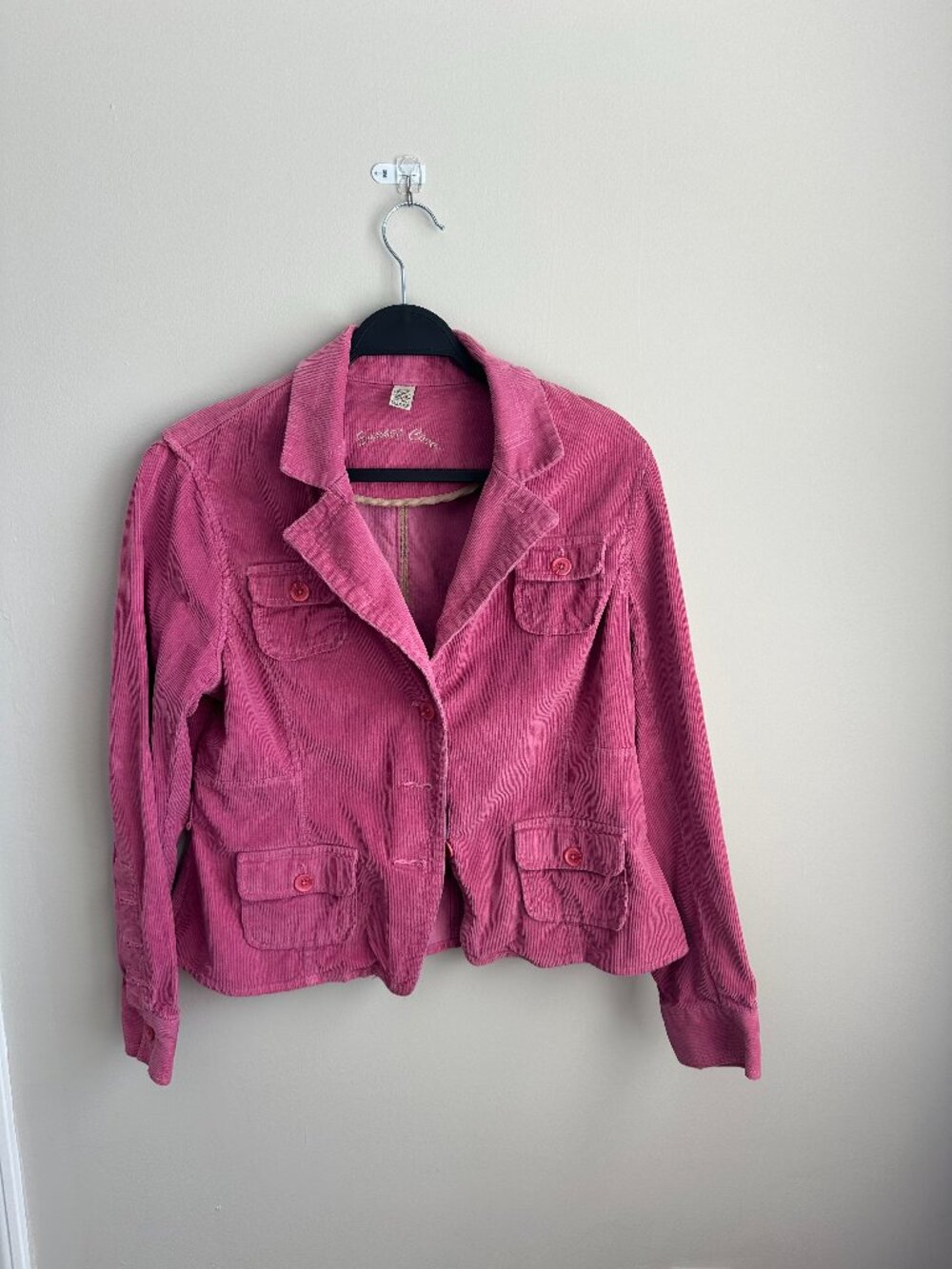 Vintage Sunset Cove Pink Corduroy Jacket Blazer Y2K Medium